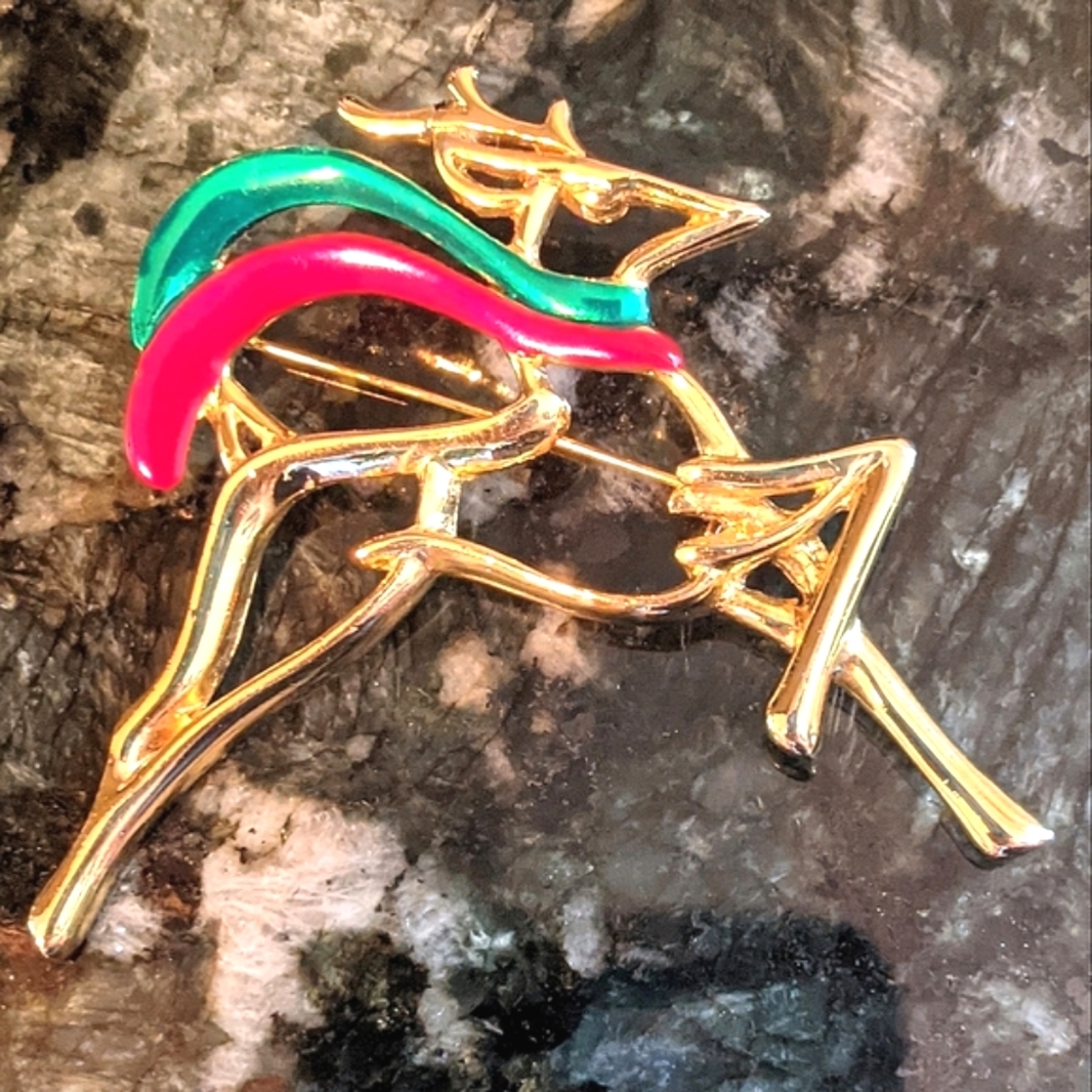Vintage Reindeer Brooch